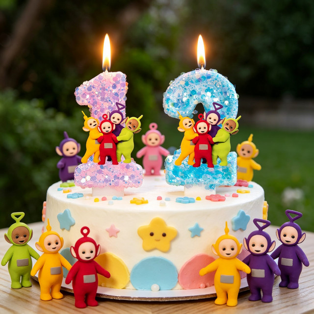 Bandai Teletubbies-Charakter Geburtstagskerze, Kuchendekorationskerze - Bild 1