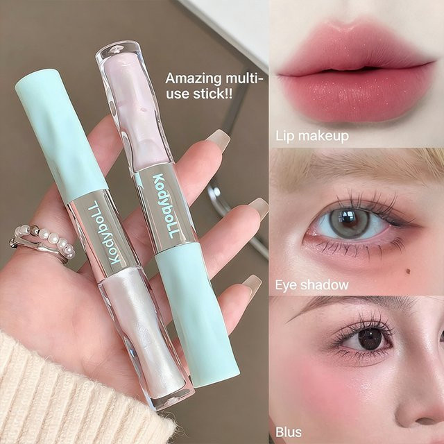 Kodyboll Doppelendiger Highlighter und Lidschatten, Lipgloss, Matt - Bild 1