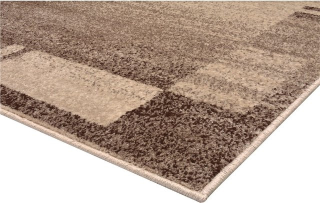 Peyer Syntex Moderner Kurzflor Teppich Ylva in Braun mit Bordüren-Design B: 80 cm, T: 150 cm - Bild 2