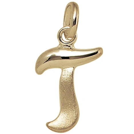 Colfem Anhänger Buchstabe T, 375 Gelbgold, Unisex - Bild 1
