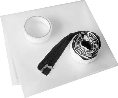 TOOLCRAFT Staubschutztür aus Fleece in Weiß, Breite: 120 cm, Höhe: 220 cm - Bild 1