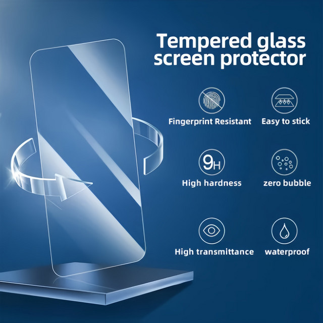 SHUSHU Panzerglas Displayschutz Transparent für iPhone 11 bis iPhone 16 Pro Max und diverse Modelle - Bild 1