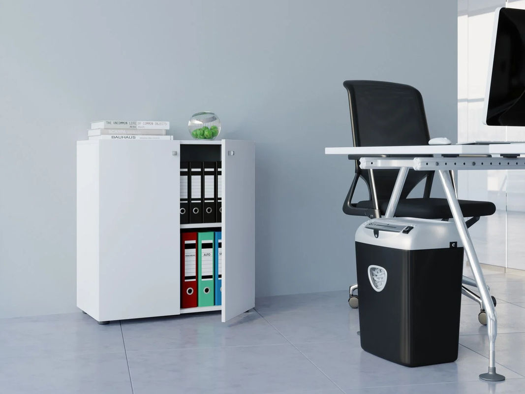 VCM Büroschrank Lona L in Weiß mit Drehtüren, B/H/T: 70 x 74 x 39 cm - Bild 2
