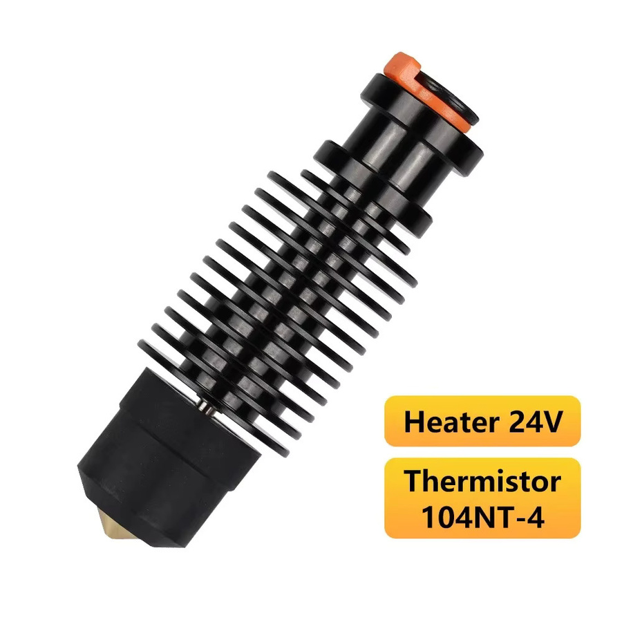 E3D V6 Hotend 24V 50W mit Keramik-Heizkern in Schwarz für FDM 3D-Drucker wie Voron 2.4, Prusa, DDB Extruder, Ender 3, CR10 und MK3S - Bild 2