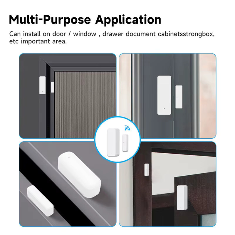 Tuya Zigbee 3.0 Smart Tür- und Fenstersensor in Weiß, drahtloser Kontaktmelder kompatibel mit Home Assistant, Alexa, ZHA und Zigbee2MQTT - Bild 3