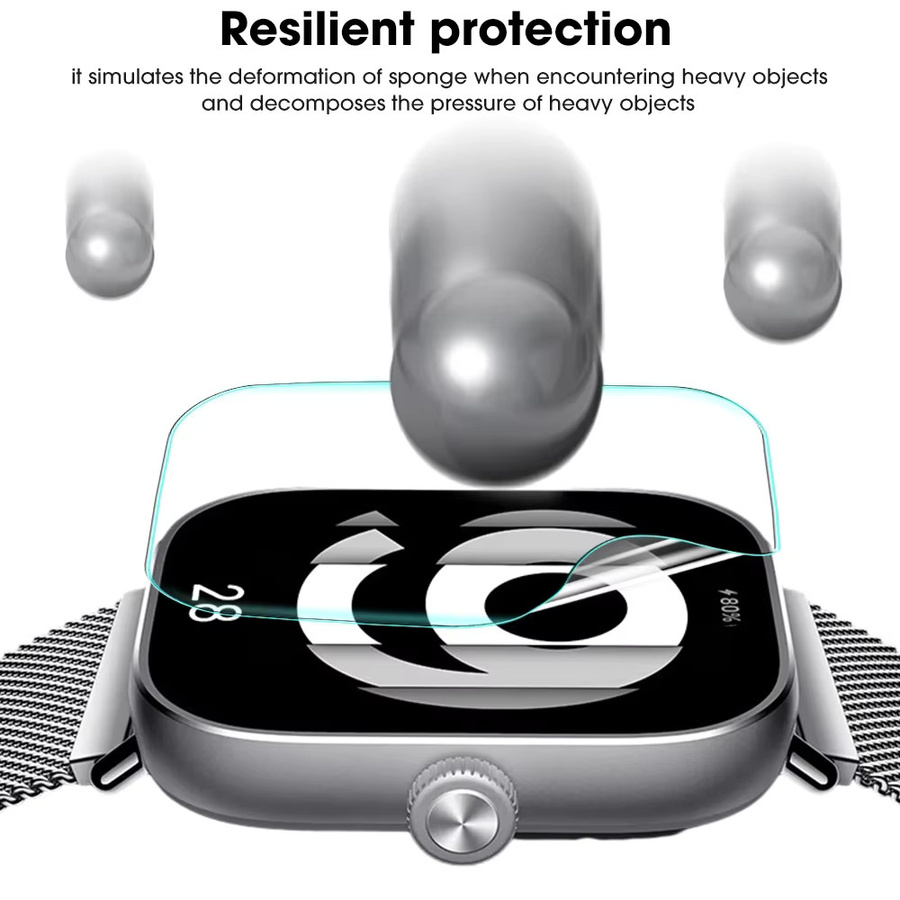 Xiaomi Redmi Watch 3 4 5 Active Displayschutzfolie aus Hydrogel, transparent, Anti-Kratzer Soft Film - Bild 4
