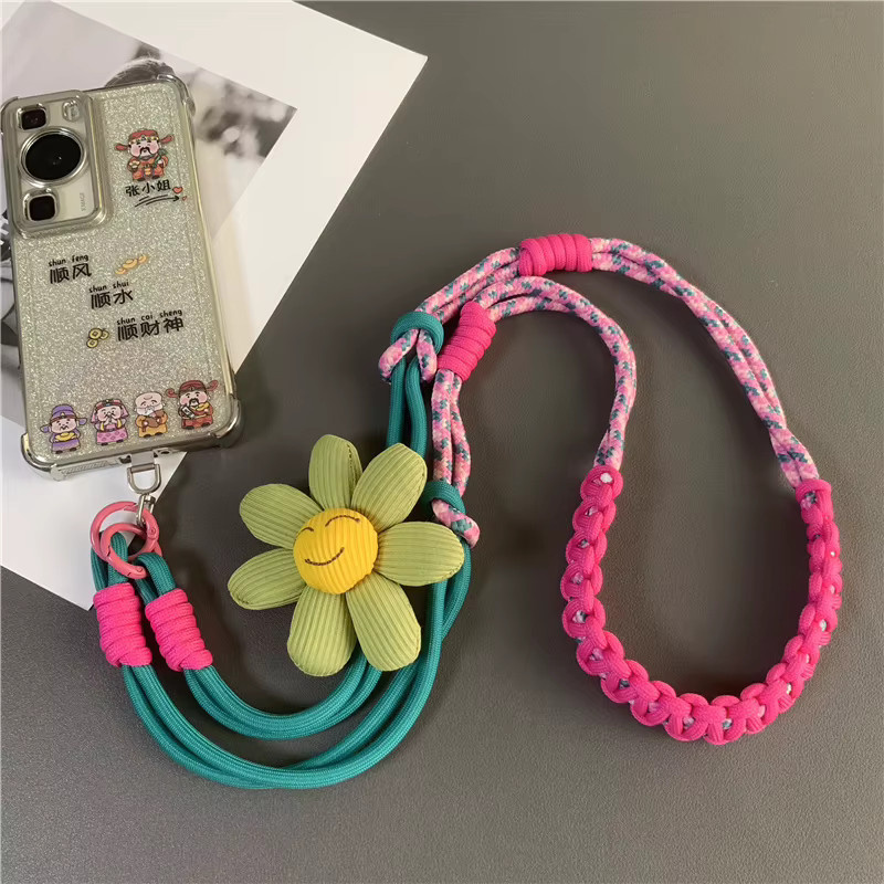 DOLANBIA Handy Lanyard mit Blumenmuster als multifunktionale Umhängetasche und Handgelenk Strap in Multicolour - Bild 2