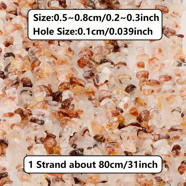 NASSBORO Kristallsteinperlen, natürliche unregelmäßige Kieschips, 5–8 mm - Bild 1