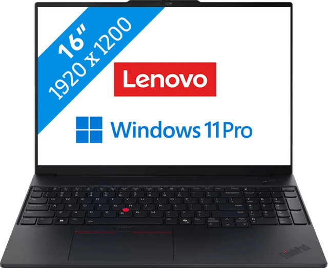 Lenovo ThinkPad E16 Gen 3 (AMD) Laptop in Schwarz mit 16 Zoll Display, 512 GB Speicher und Windows, QWERTY Englische Tastatur - Bild 1