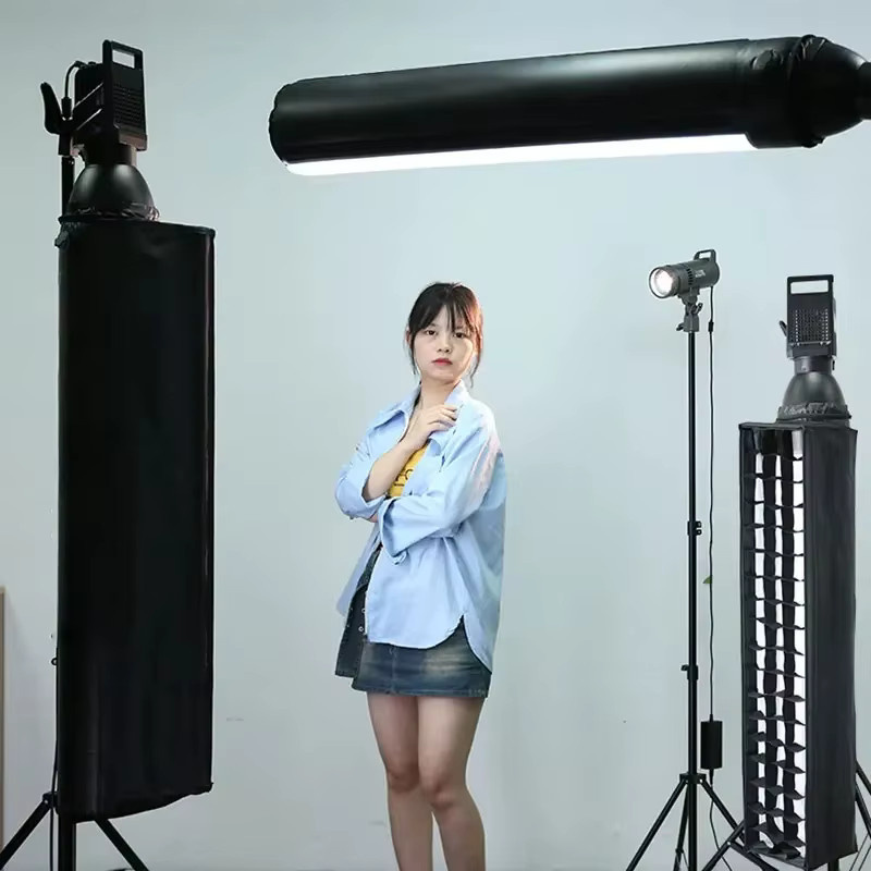 LAPGOOD Wabengitter-Softbox mit Diffusor für Air Tube Studio-Ausrüstung, Schwarz - Bild 3
