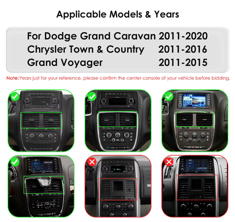 OSSURET Android 14 Autoradio für Dodge Grand Caravan Chrysler Town & Country Grand Voyager mit GPS, Carplay und 360-Kamera in Schwarz - Bild 2
