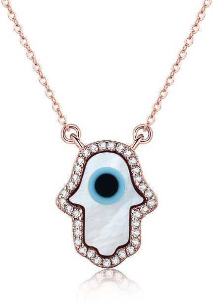YIRAN Jewelry Halskette, 925 Sterling Silber, Violett, 45 cm, Unisex - Bild 1