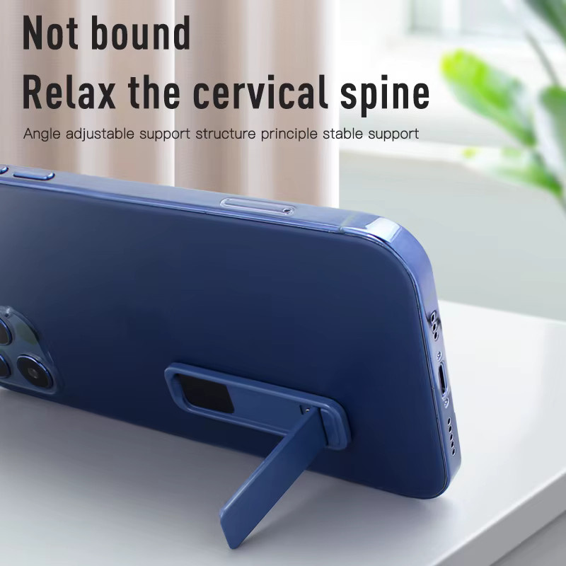 Stoßfeste Handyhülle mit magnetischem Halter für iPhone 11, 12 Pro Max, SE2, X, XR, XS Max, 8, 7 Plus in Matte Candy Farben Purple und Blue - Bild 3