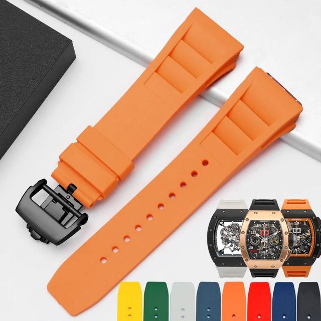 Uhrenarmband Gummi, 25-20mm, Orange, Unisex - Bild 1