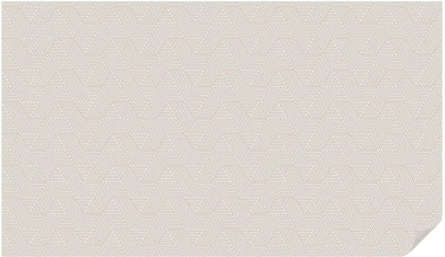 Tulup Buntglasfolie mit linearen Dreiecken in Beige, selbstklebender Sichtschutz für Fenster, B/H: 200 x 116 cm - Bild 1