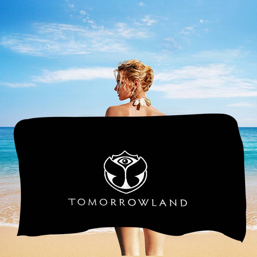 Tomorrowland Musik Mikrofaser Strandtuch JMG Household Supplies, schnelltrocknendes Handtuch in Schwarz, 30 x 30 cm - Bild 3
