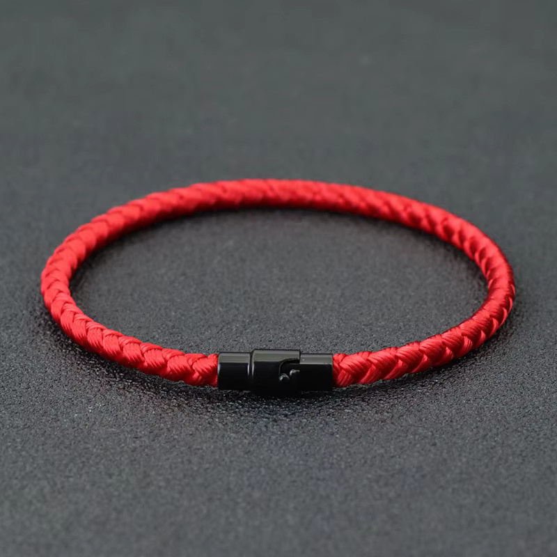diffone Armband, rotes Kielseil, Magnetschnalle, Unisex - Bild 3