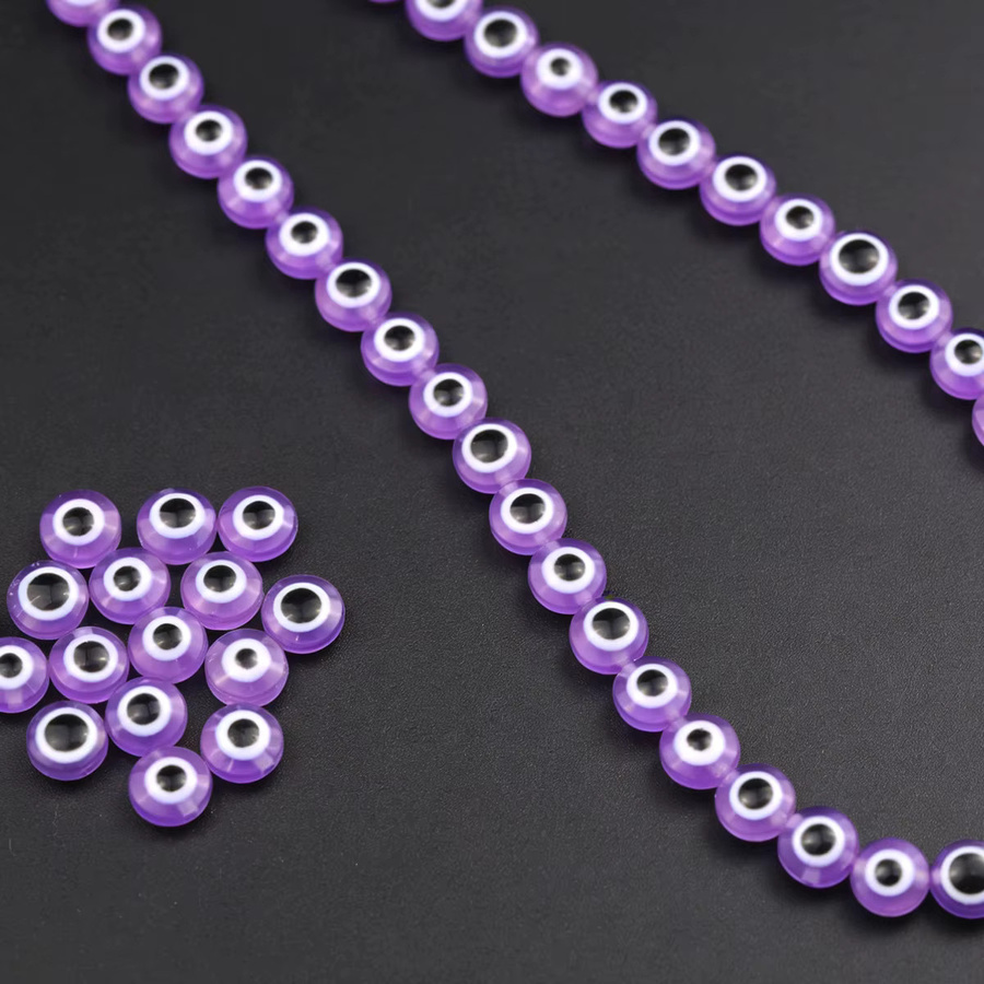 Perlen Acryl, Lila, 8mm, Armbänder Zubehör - Bild 5