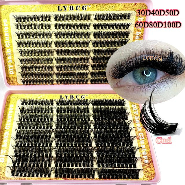 LYBCG 3D Fluffy Lash Cluster Kit, Black, Unisex - Bild 1
