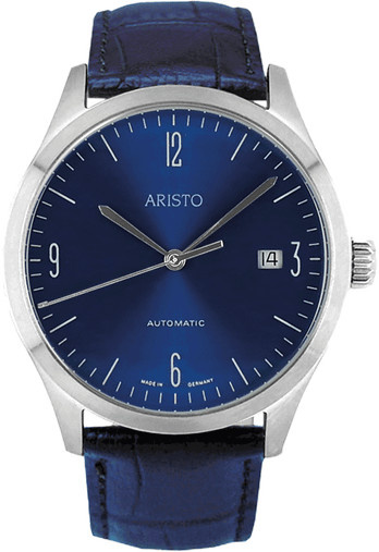 Aristo Vollmer Bauhaus-Uhr Dessau, Analoguhr, Quarz, Edelstahl, Blau, Herren, 38,5 mm - Bild 1