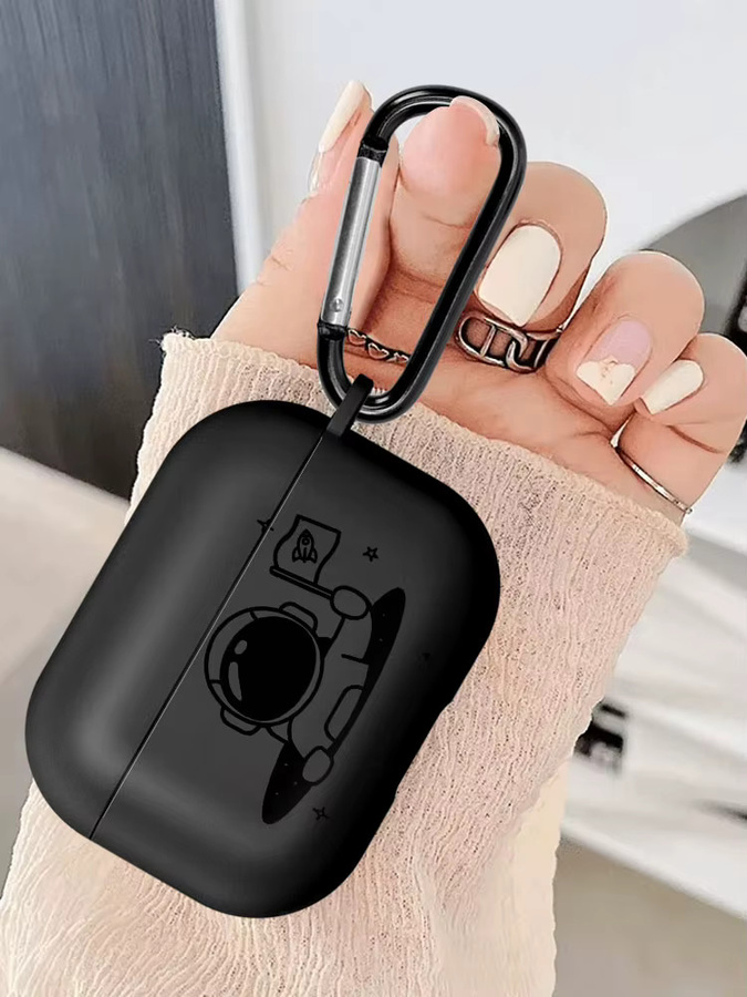Space Moon Astronaut Kopfhörerhülle in Schwarz für Apple AirPods Pro, Pro 2, Pro 3 und AirPods 4 - Bild 7