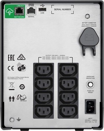 APC Smart-UPS C 1500VA LCD USV mit USB und Ethernet/LAN, Schwarz - Bild 1