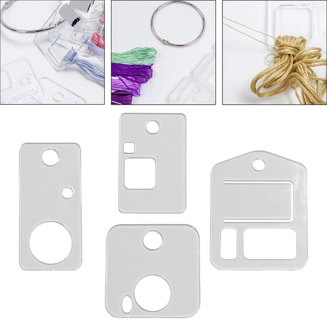 Homyl Acryl-Spulenorganizer in Tropfenform, transparenter Organizer für Stickgarn und Kreuzstichgarn - Bild 1