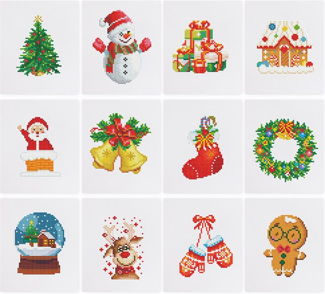 Santa Claus Weihnachten Baum, Mini Diamant Malerei Kits, Mosaik Stickerei - Bild 1