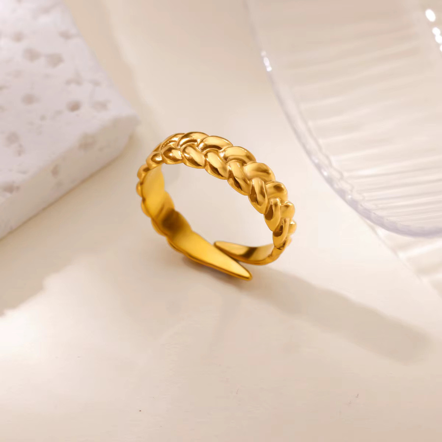 HPTOTMG Edelstahlring, goldfarben, Vintage, Damen - Bild 2