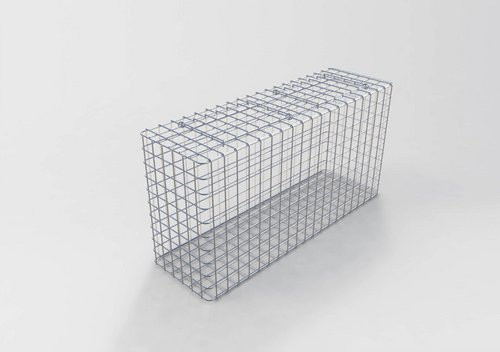 Gabiona Gabione aus feuerverzinktem Stahl in Silber, B/T/H: 52 x 32 x 102 cm - Bild 1
