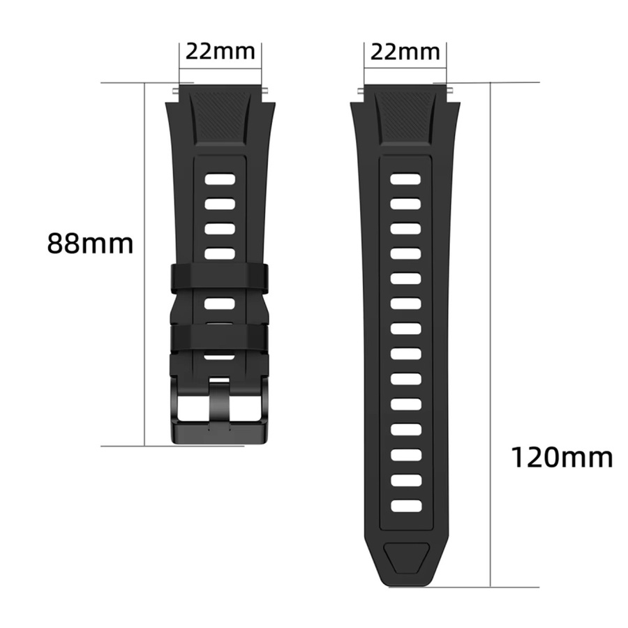 CAOWTAN Uhrenarmband Silikon, Schwarz, Unisex - Bild 2