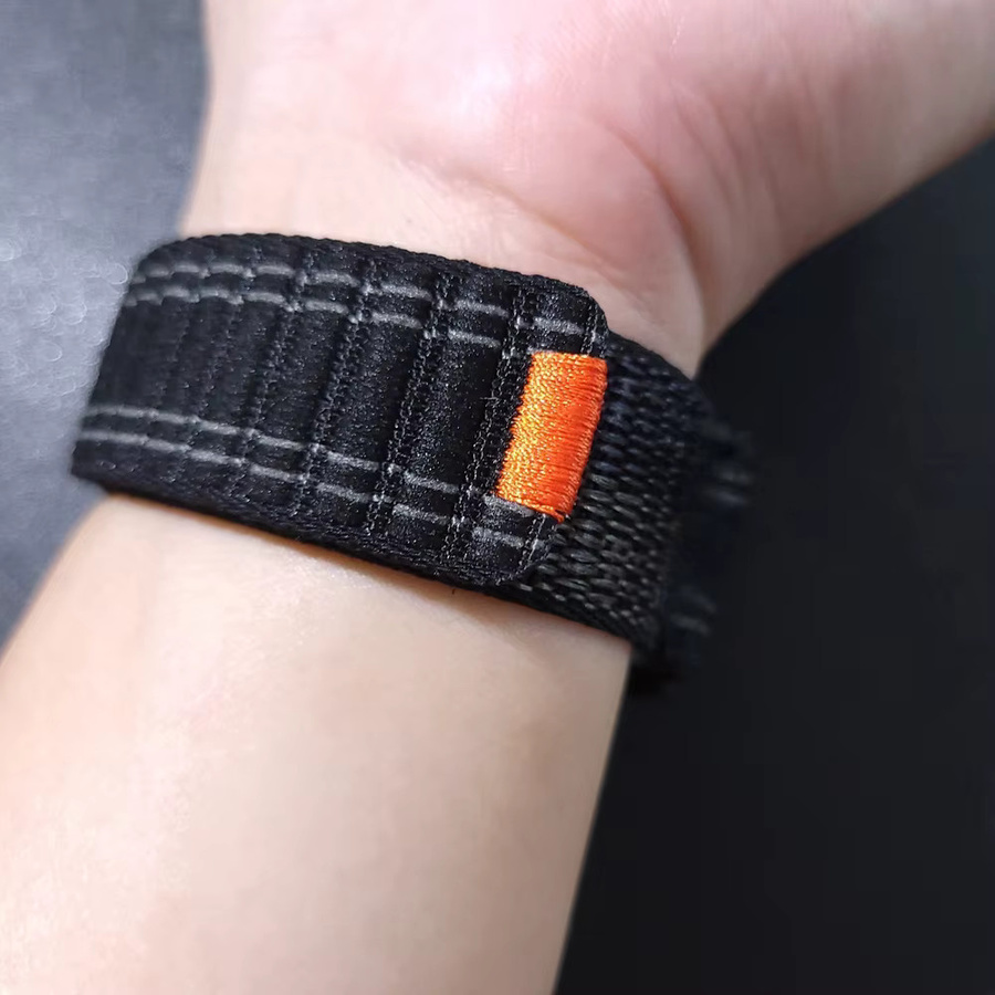 Uhrenarmband Nylon-Schlaufenband, Schwarz, Textil/NATO, Unisex - Bild 5