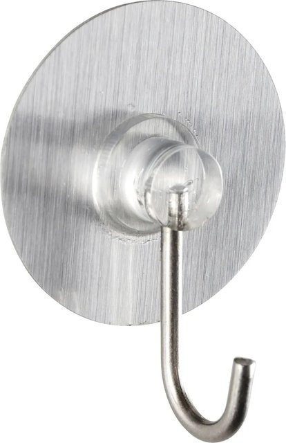 Wenko Wandhaken Static-Loc 4er-Set in Edelstahl-Optik, Silber - Bild 1