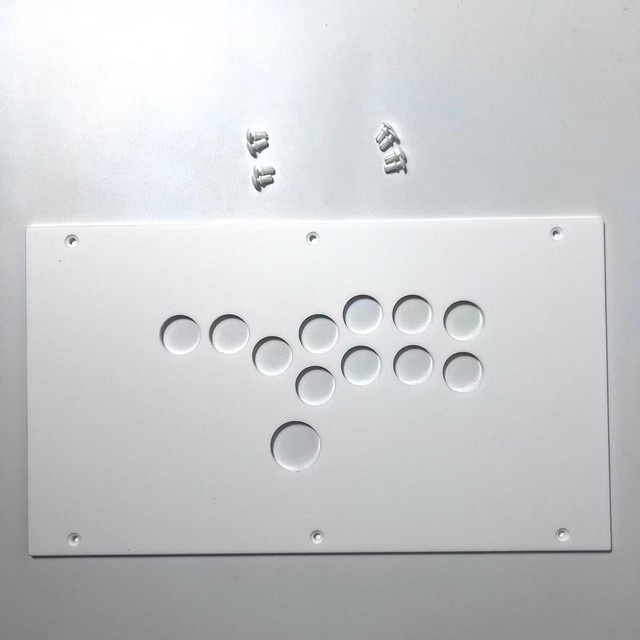Arcade-Controller DIY-Panel FightBox Custom Panel F-Serie im Hitbox-Stil aus transparentem PC-Material mit Schrauben, Breite: 35 cm, Tiefe: 20 cm - Bild 1