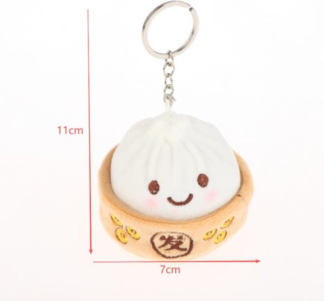 Schlüsselanhänger Xiaolongbao, Plüsch, weiß, Kinder - Bild 1