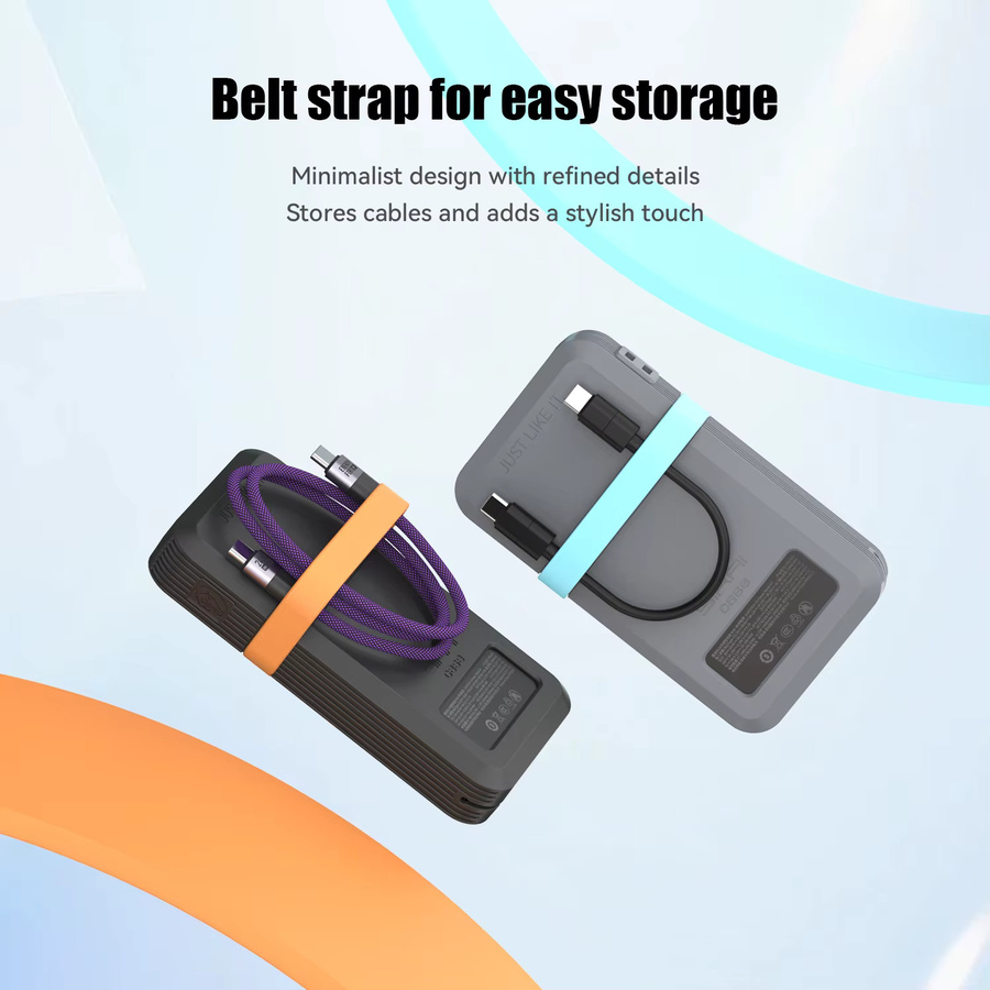 SIKAI Silikonhülle für CUKTECH Nr. 15 AIR 100 W tragbare Powerbank 15000 mAh mit Datakabel-Aufbewahrung - Bild 4