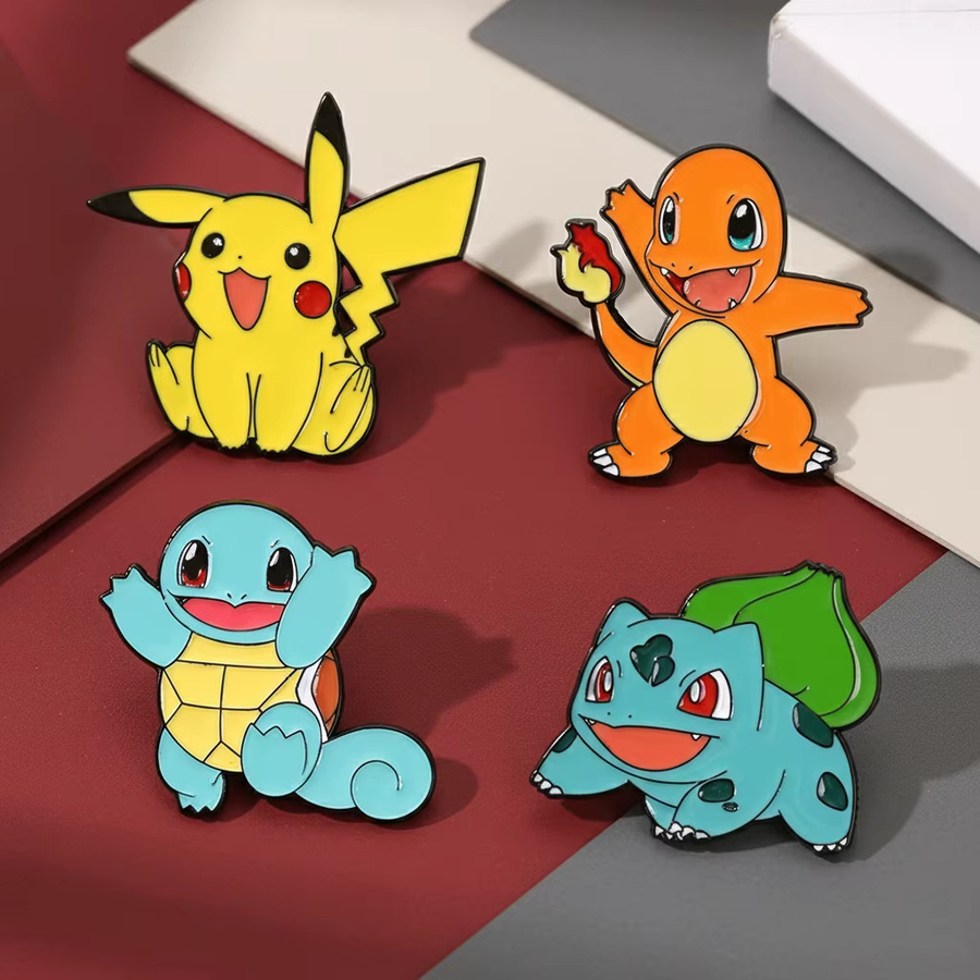 MINISO Pikachu Emaille Pins, 4-teiliges Set, Unisex - Bild 2