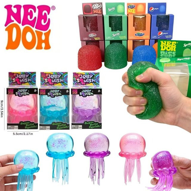 NeeDoh Mini Candy Gumdrop, Weiche Squishy, Sensorische Fidget-Spielzeuge, Quetschball - Bild 1