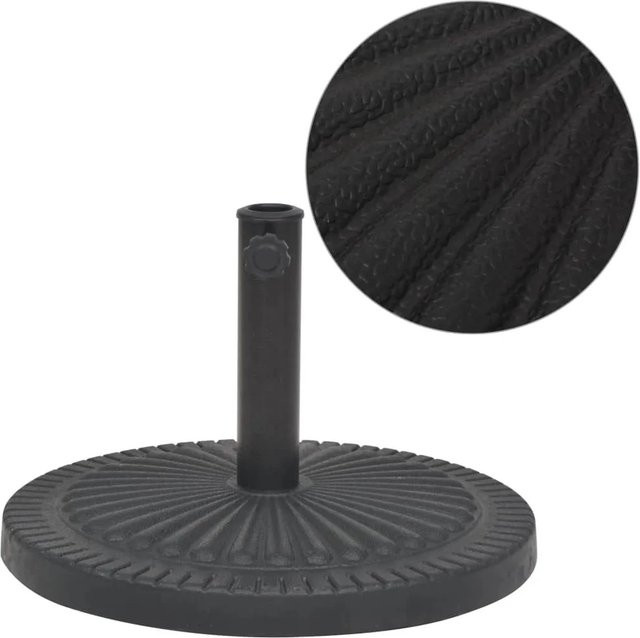 vidaXL Sonnenschirmständer aus Harz und Stahl in Schwarz, Rund, 29 kg - Bild 1
