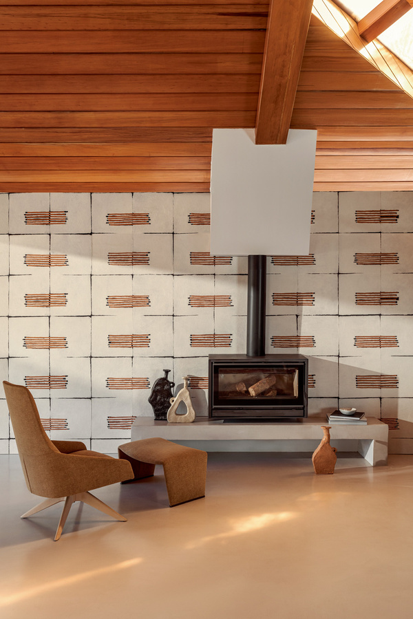 Élitis Tapete Noto RM 1058 02 in Gold und Beige mit geometrischem Abstract-Design - Bild 1
