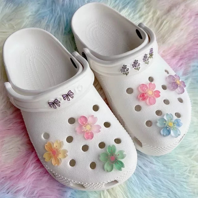 Schuh Charms Set, Kirschblüten, Bunte Blume, Schuhe Zubehör - Bild 1