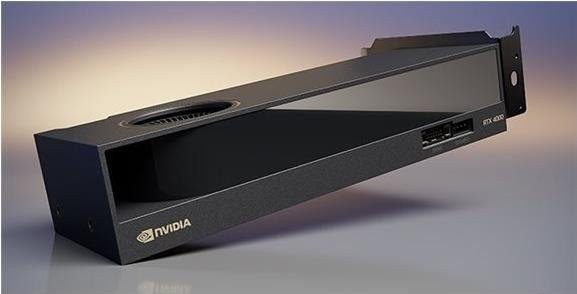 NVIDIA RTX 4000 SFF Ada Grafikkarte mit 20 GB GDDR6, PCIe 4.0 x16 und 4x DisplayPort in Schwarz - Bild 1