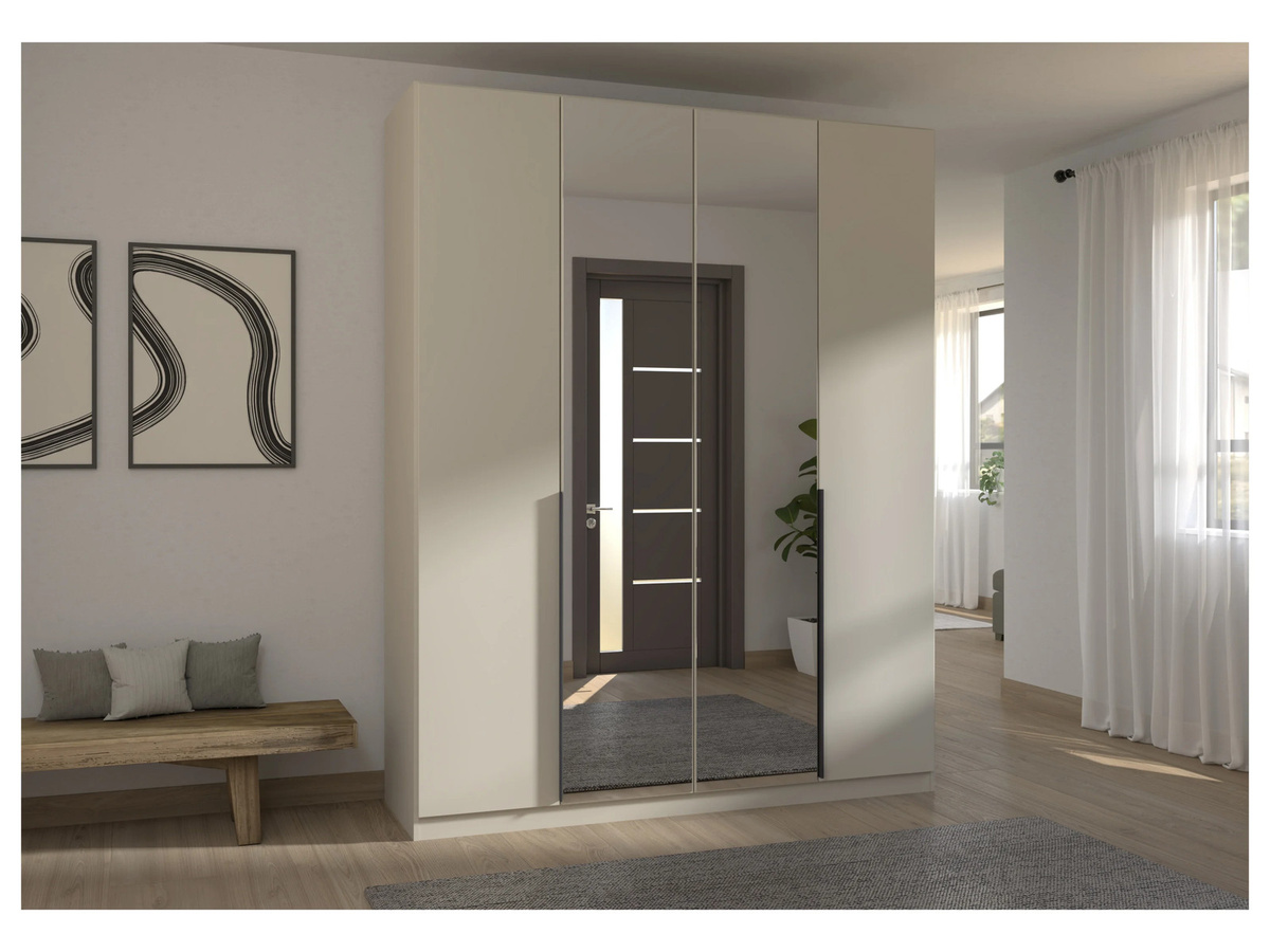 RAUCH Drehtürenschrank Alabama mit Spiegel in Beige, B/H: 181 x 229 cm - Bild 2