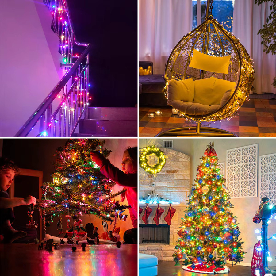 Rybakov LED Lichterkette Outdoor mit 1000 LEDs für Garten und Terrasse, 100 Meter String Lights für Dekoration zu Halloween und Weihnachten - Bild 2