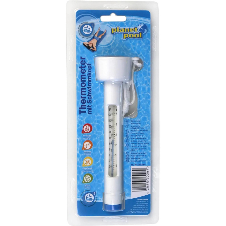 Planet Pool Schwimmthermometer zur Messung der Wassertemperatur in Weiß - Bild 2