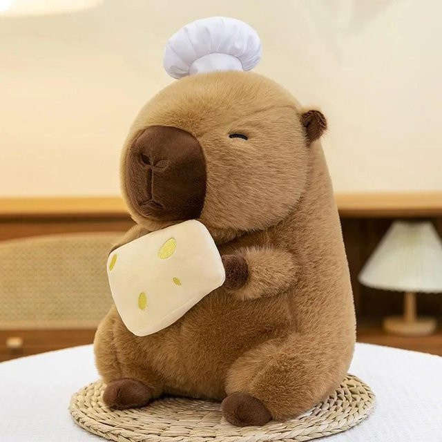 Capybara Kochmütze, Plüschtier Puppe, 50cm, ab 14 Jahren - Bild 1