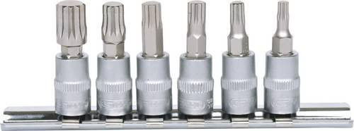 KS Tools 1/4" Bit-Stecknuss-Satz XZN, 6-teilig, M4-M10, silberfarben - Bild 1