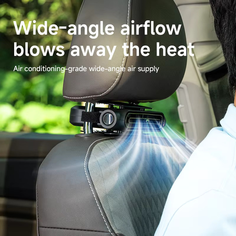 HOMEFISH USB-Autositz-Kühlventilator in Schwarz mit 3 Geschwindigkeitsstufen für Autos, Jeeps, Vans und LKWs - Bild 3