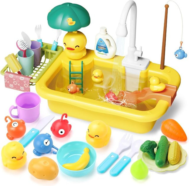 SONGYI Küchenspüle Spielzeug, mit fließendem Wasser, Bunt / Mehrfarbig - Bild 1