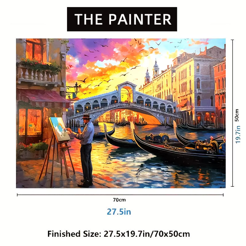 MaxRenard Malpuzzle Venedig-Künstler, Puzzle, 1.000 Teile, ab 14 Jahren - Bild 3